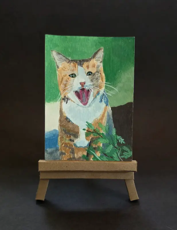 Sleepy Cat — Card 7 of 9 | by ArtsyyCarly aceo art card