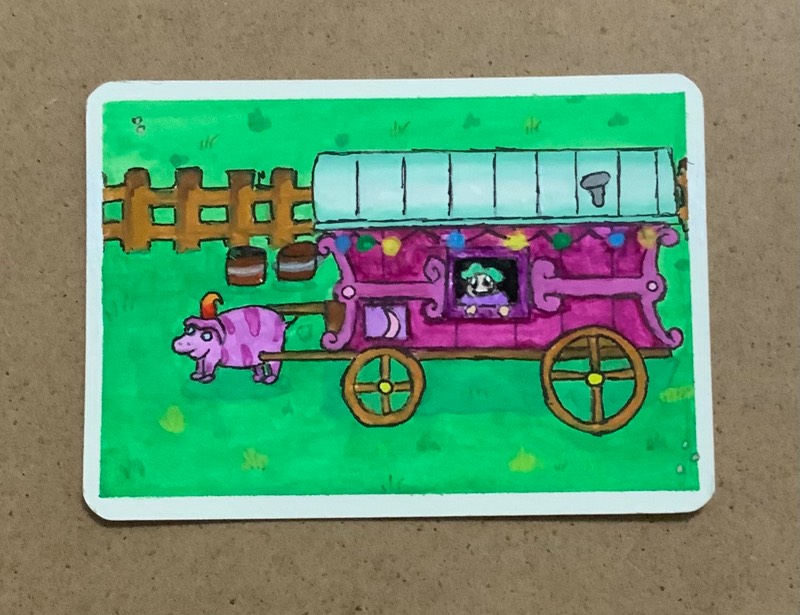 Stardew Valley Traveling Cart aceo art card