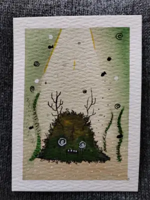 Bubble Muck aceo art card thumbnail 1