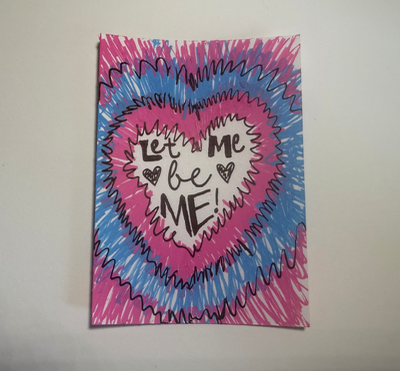 Transgender Freedom aceo art card thumbnail 1