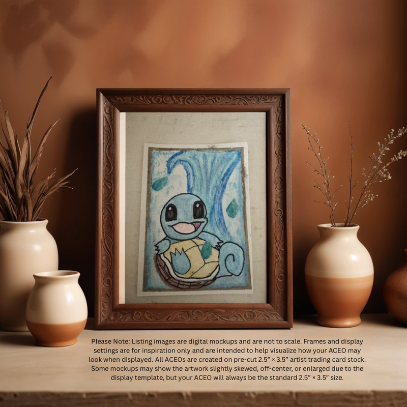Squirtle aceo art card