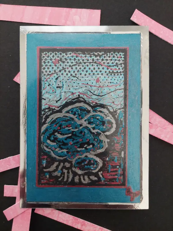 The Log of the Quandrants - Large Botanical Life: Blue aceo art card