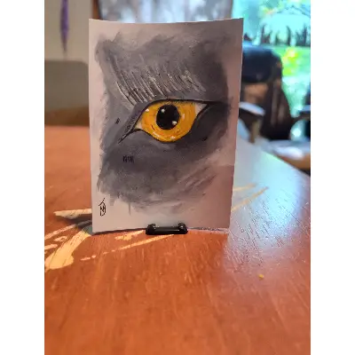 Gaze of the Werewolf aceo art card thumbnail 1