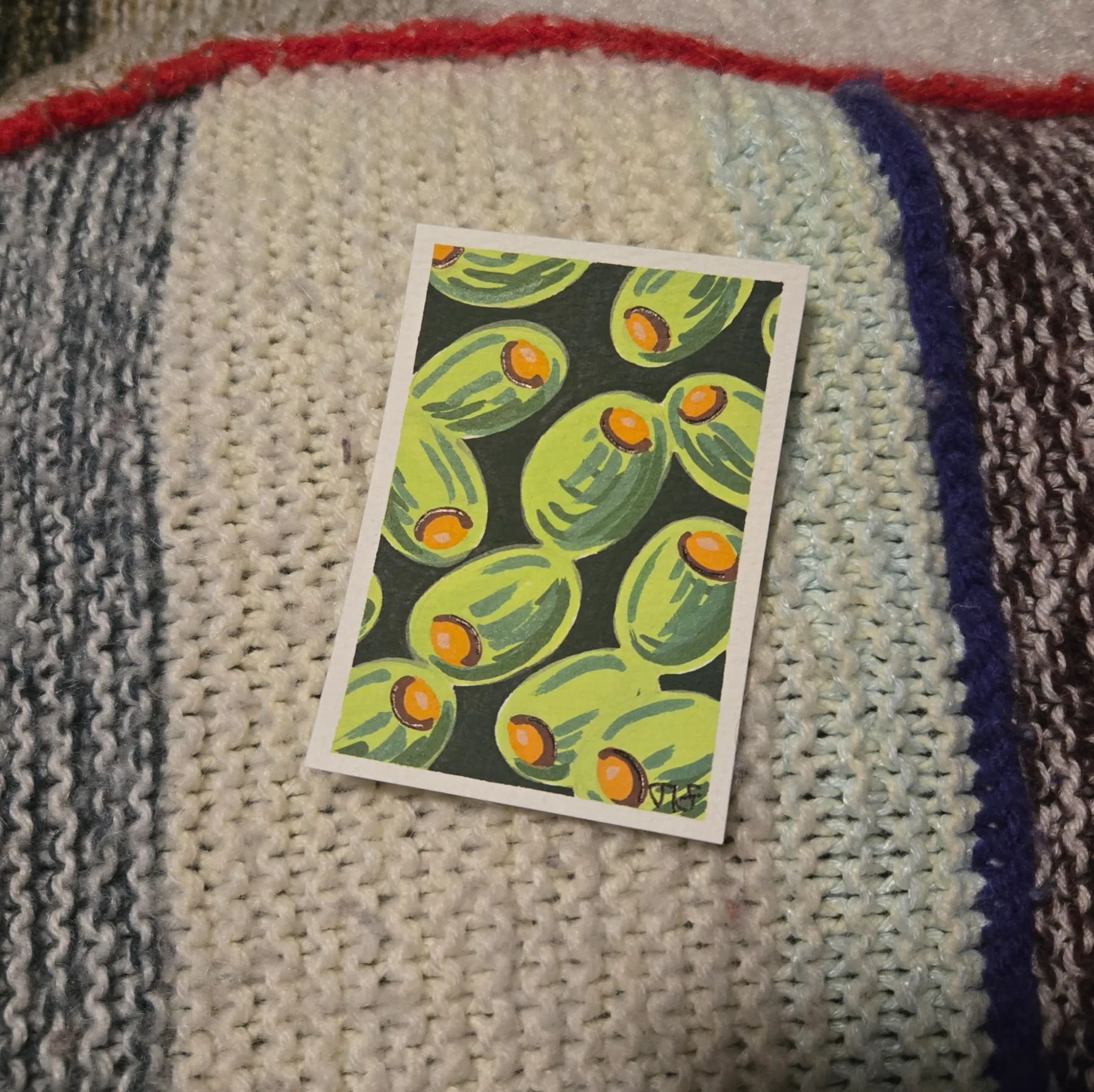 Olives aceo art card