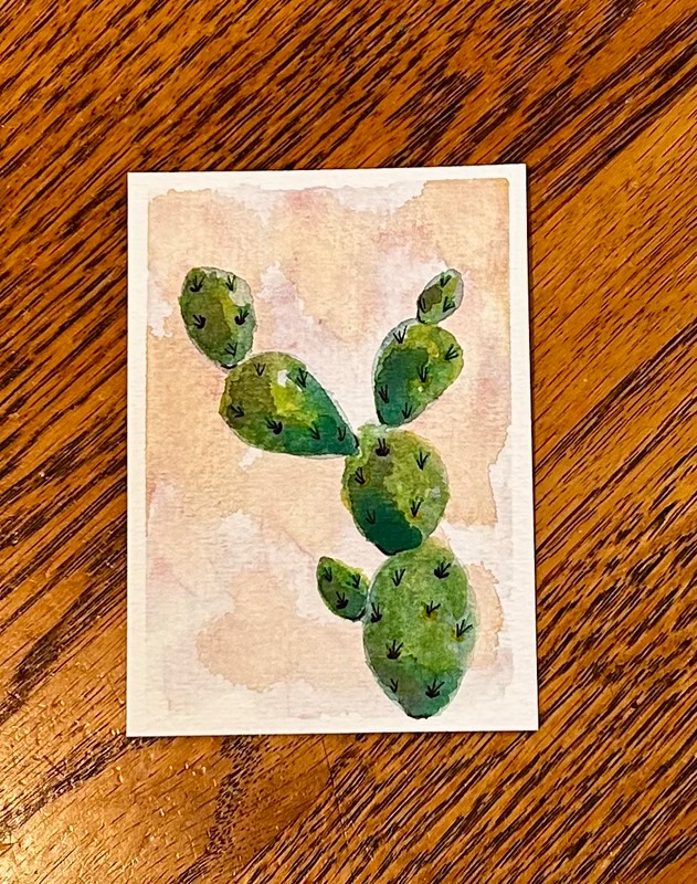 Cacti 2 aceo art card