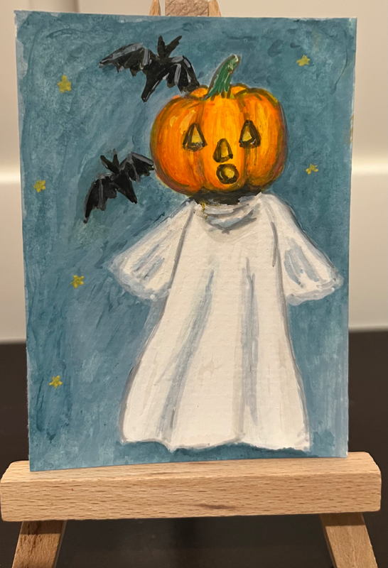 The Pumpkin Spirit aceo art card