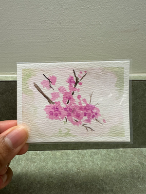 Sakura Cherry Blossom aceo art card thumbnail 2