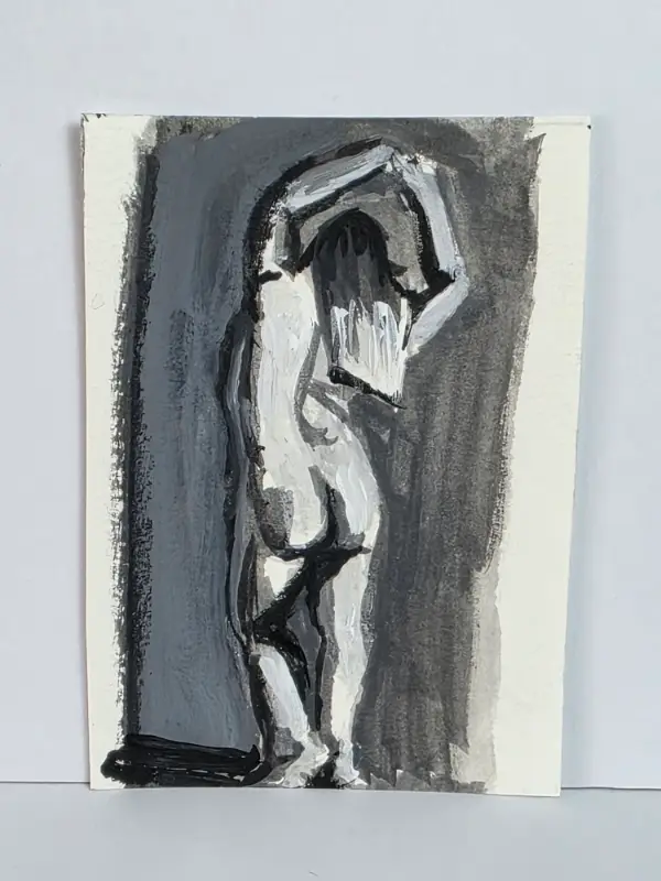 Nude value Study - 2 aceo art card