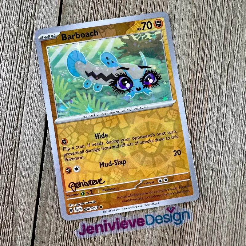 Yassified Pokémon: Barboach #2 aceo art card