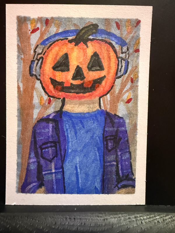 The Music Lover aceo art card