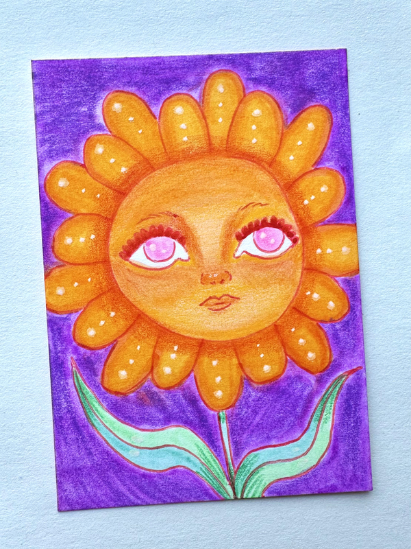 La Flor aceo art card