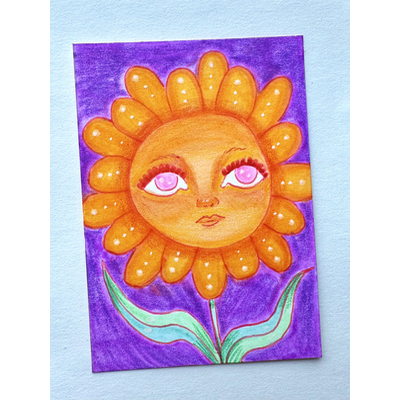 La Flor aceo art card thumbnail 1