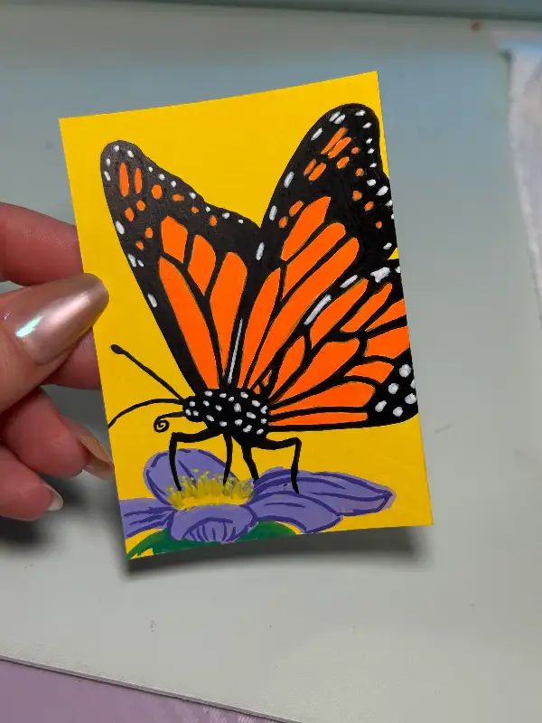 Monarch aceo art card