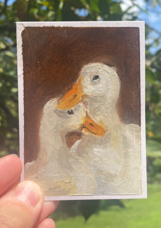 together (geese collection 5/5) aceo art card
