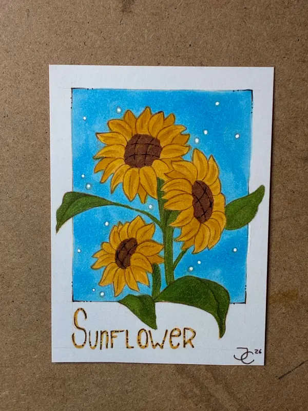 SunFlower aceo art card