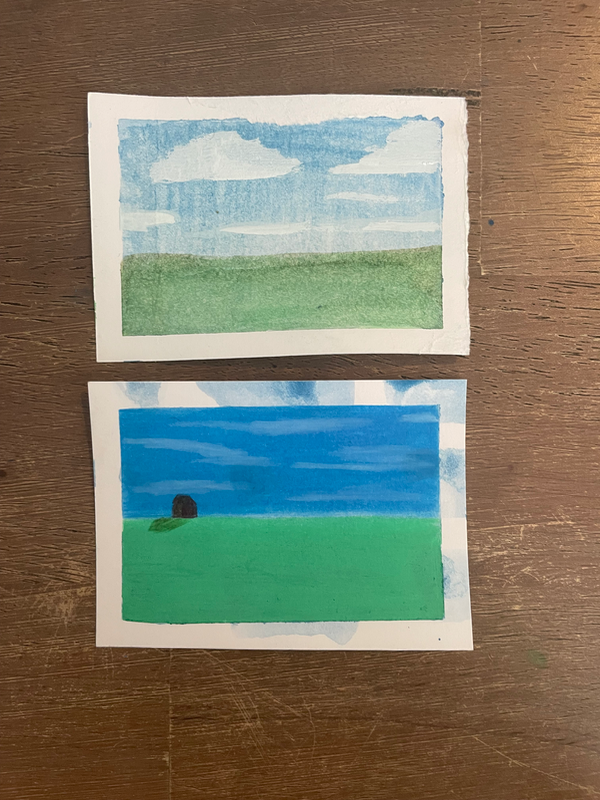 Grassy Field Bundle 3 aceo art card
