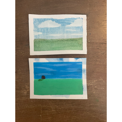Grassy Field Bundle 3 aceo art card thumbnail 1