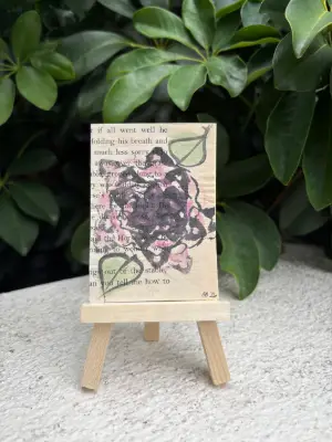 Petals on Pages 1/2 aceo art card thumbnail 2