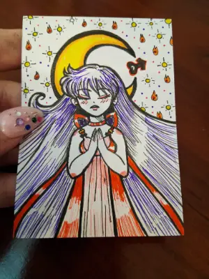 Life on Mars - Princess Mars, Sailor Mars of Sailor Moon Fanart aceo art card thumbnail 4