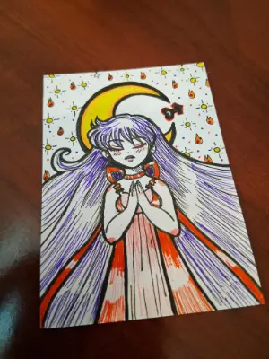 Life on Mars - Princess Mars, Sailor Mars of Sailor Moon Fanart aceo art card thumbnail 2