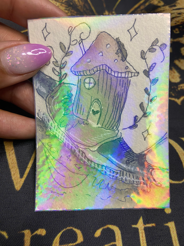 Holo Slug house aceo art card