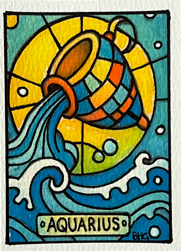 Aquarius aceo art card
