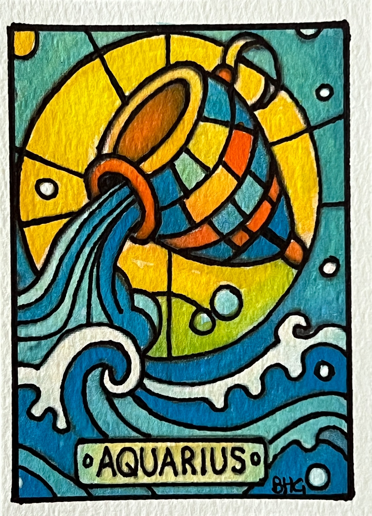 Aquarius aceo art card