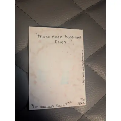 "Those Darn Basement Flies" Squimp's Fav - 4/10 aceo art card thumbnail 3