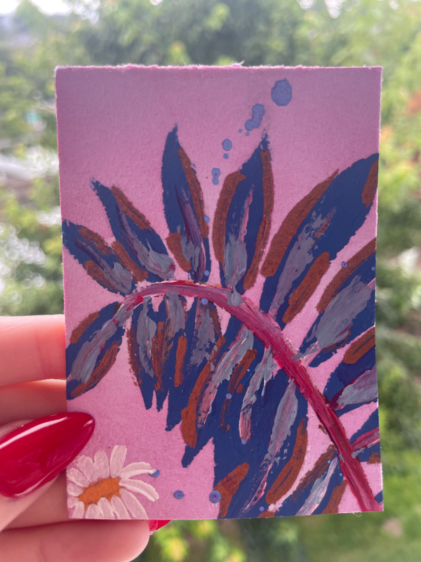Where Daisies Wander || 1 aceo art card