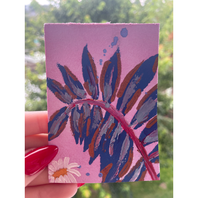 Where Daisies Wander || 1 aceo art card thumbnail 1