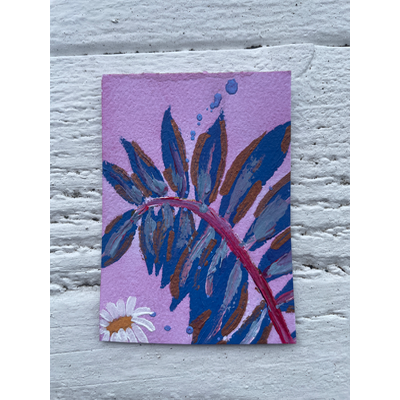Where Daisies Wander || 1 aceo art card thumbnail 2