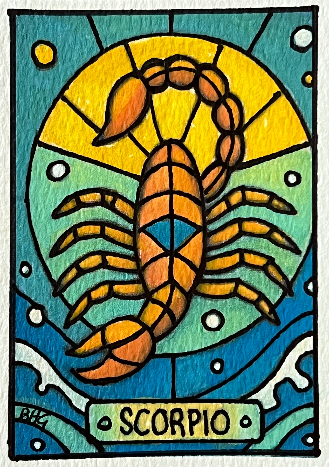 Scorpio aceo art card