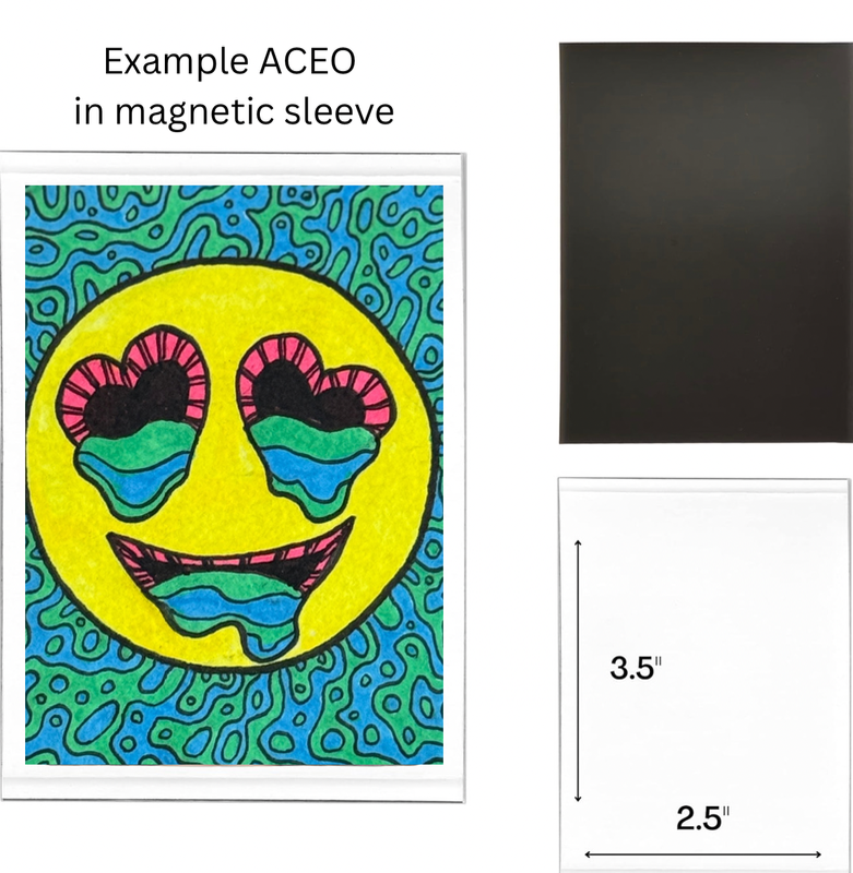 Magnetic Sleeve add on aceo art card