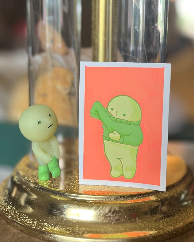 Smiski Dressing aceo art card