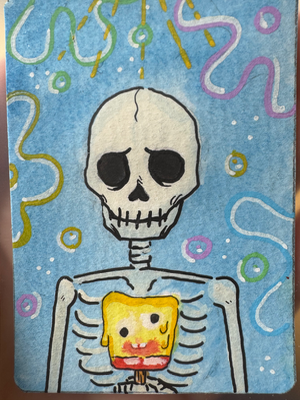 Ice Cream aceo art card thumbnail 1