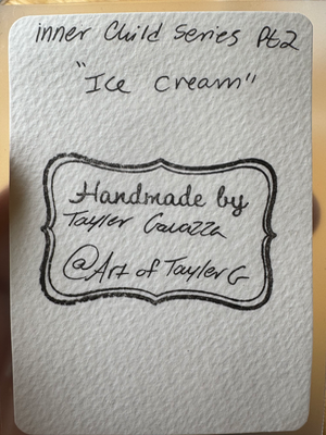 Ice Cream aceo art card thumbnail 2