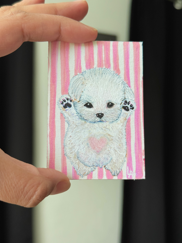 Puppy Love by LadyAndry aceo art card