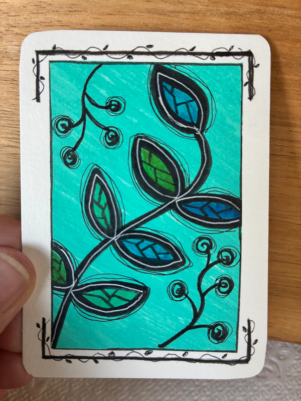 Mosaic Vine aceo art card