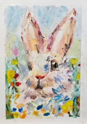Spring aceo art card thumbnail 2