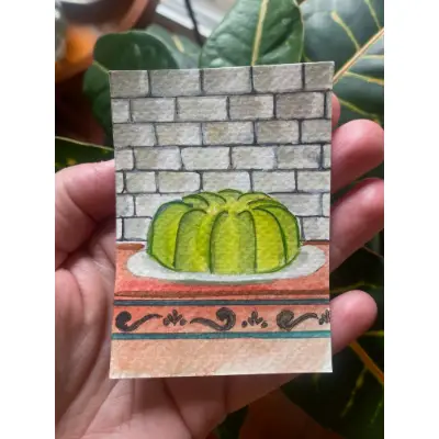 The Mighty Jello Mold aceo art card thumbnail 2