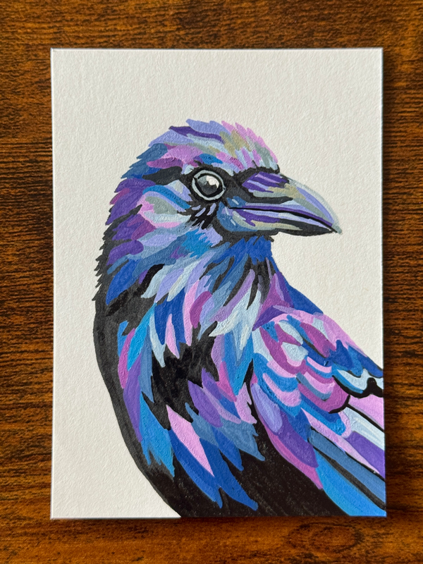 Steadfast, Crow aceo art card