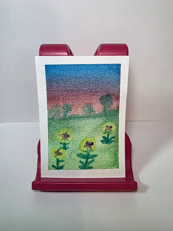 Fairy Light Flowers aceo art card