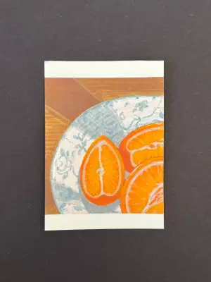 Oranges to Share aceo art card thumbnail 2