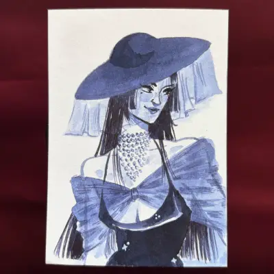 Afternoon Cocktails aceo art card thumbnail 1