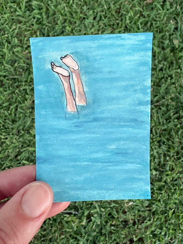 Dive - LAKE series 3/3 aceo art card