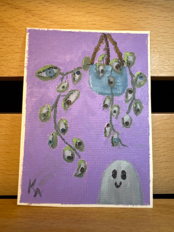 P-eye-thos aceo art card