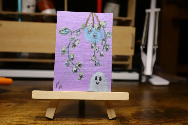 P-eye-thos aceo art card