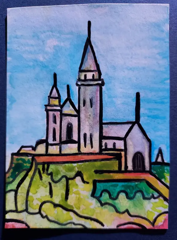 Mont Saint-Michel aceo art card