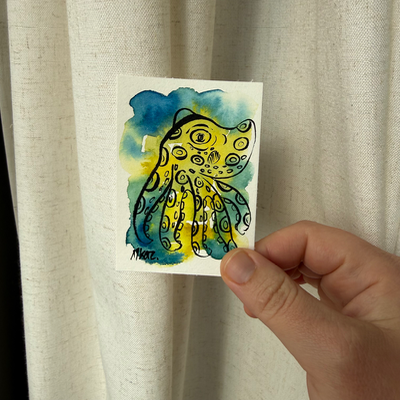 Octopus aceo art card thumbnail 2