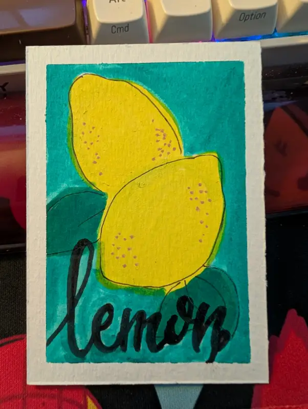 Lemon aceo art card